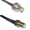 10 feet RFC240 KSR240 BNC Female Big Bulkhead to F Female RF Pigtail Coaxial Cable view 1