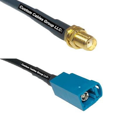 25 feet RFC240 KSR240 SMA Female to Fakra Z Female RF Pigtail Coaxial Cable