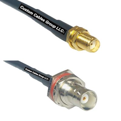 50 feet RFC240 KSR240 SMA Female to BNC Female Big Bulkhead RF Pigtail Coaxial Cable