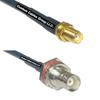 50 feet RFC240 KSR240 SMA Female to BNC Female Big Bulkhead RF Pigtail Coaxial Cable view 1