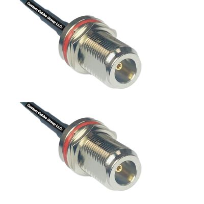 10 feet RFC240 KSR240 N Female Bulkhead to N Female Bulkhead RF Pigtail Coaxial Cable