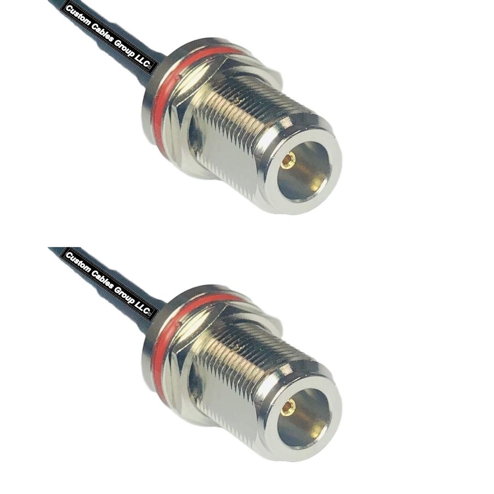 10 feet RFC240 KSR240 N Female Bulkhead to N Female Bulkhead RF Pigtail Coaxial Cable