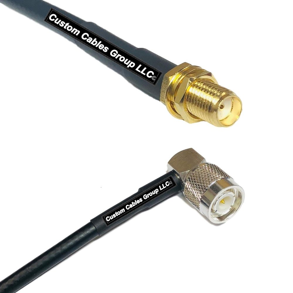 50 feet RFC240 KSR240 SMA Female to TNC Male Angle RF Pigtail Coaxial Cable