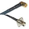 10 feet RFC240 KSR240 RP-SMA Male Angle to BNC Flange Female RF Pigtail Coaxial Cable view 1