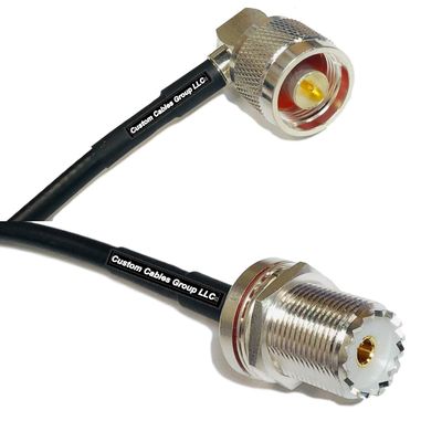 10 feet RFC240 KSR240 N Male Angle to UHF Female Bulkhead RF Pigtail Coaxial Cable