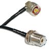 10 feet RFC240 KSR240 N Male Angle to UHF Female Bulkhead RF Pigtail Coaxial Cable view 1