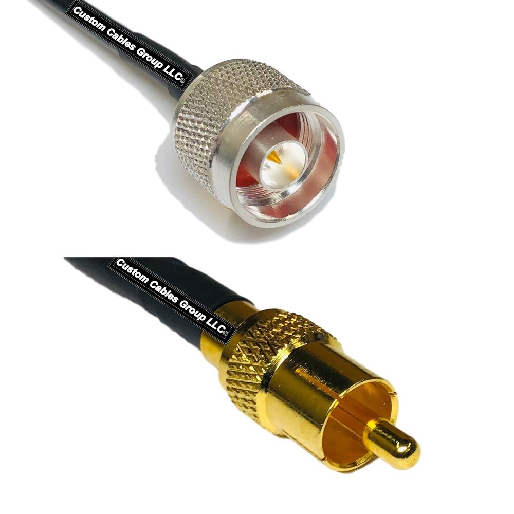 25 feet RFC240 KSR240 N Male to RCA Male RF Pigtail Coaxial Cable