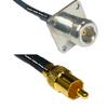 10 feet RFC240 KSR240 N Flange Female to RCA Male RF Pigtail Coaxial Cable view 1