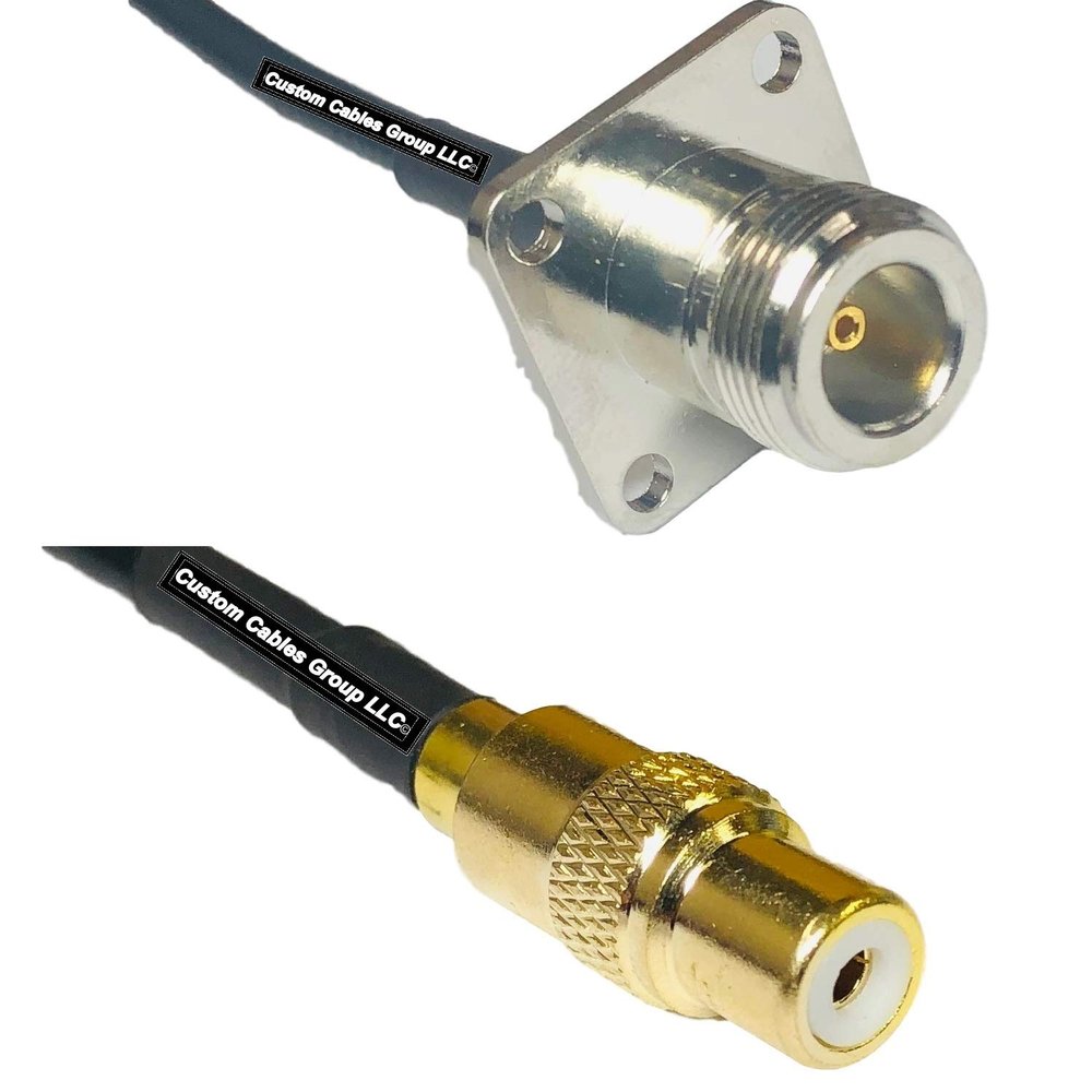 50 feet RFC240 KSR240 N Flange Female to RCA Female RF Pigtail Coaxial Cable