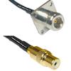 50 feet RFC240 KSR240 N Flange Female to RCA Female RF Pigtail Coaxial Cable view 1