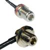 10 feet RFC240 KSR240 N Female Bulkhead to N Female Bulkhead Angle RF Pigtail Coaxial Cable view 1