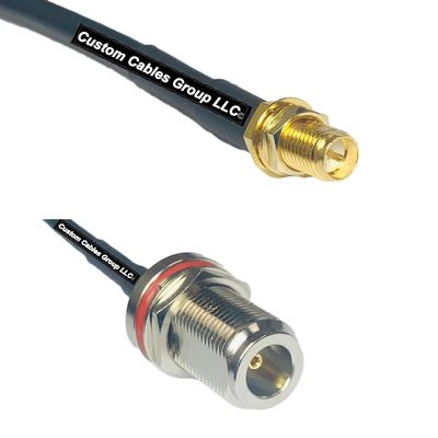 10 feet RFC240 KSR240 RP-SMA Female to N Female Bulkhead RF Pigtail Coaxial Cable