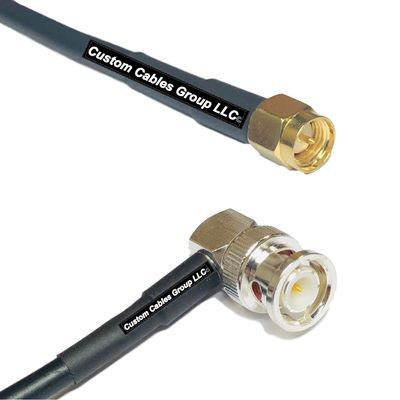25 feet RFC240 KSR240 SMA Male to BNC Male Angle RF Pigtail Coaxial Cable