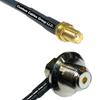 25 feet RFC240 KSR240 SMA Female to UHF Female Angle Bulkhead RF Pigtail Coaxial Cable view 1