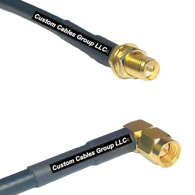 50 feet RFC240 KSR240 RP-SMA Female to SMA Male Angle RF Pigtail Coaxial Cable