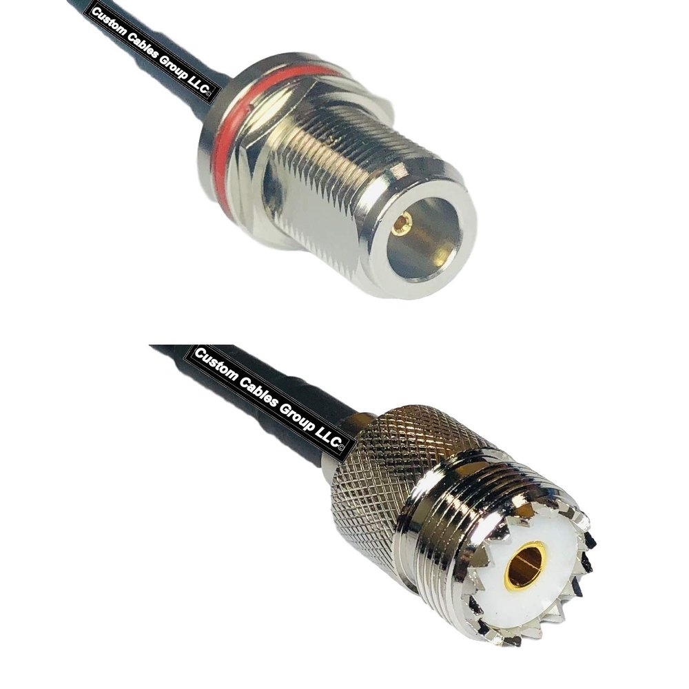 10 feet RFC240 KSR240 N Female Bulkhead to SO239 UHF Female RF Pigtail Coaxial Cable
