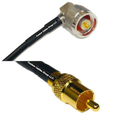 10 feet RFC240 KSR240 N Male Angle to RCA Male RF Pigtail Coaxial Cable