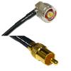 10 feet RFC240 KSR240 N Male Angle to RCA Male RF Pigtail Coaxial Cable view 1