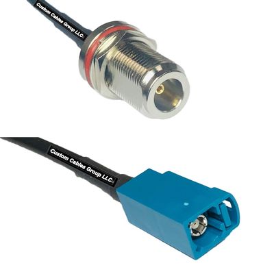 10 feet RFC240 KSR240 N Female Bulkhead to Fakra Z Female RF Pigtail Coaxial Cable
