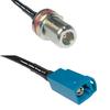 10 feet RFC240 KSR240 N Female Bulkhead to Fakra Z Female RF Pigtail Coaxial Cable view 1