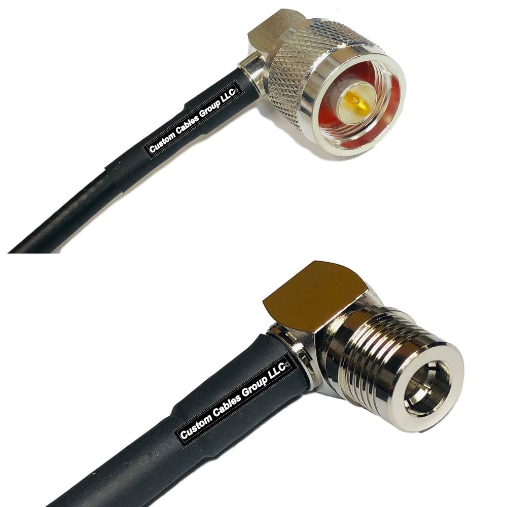 25 feet RFC240 KSR240 N Male Angle to QMA Male Angle RF Pigtail Coaxial Cable