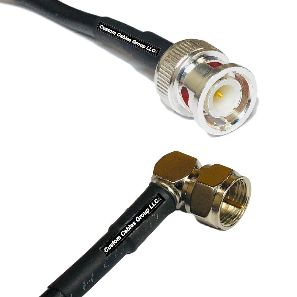 10 feet RFC240 KSR240 BNC Male to F Male Angle RF Pigtail Coaxial Cable
