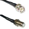 50 feet RFC240 KSR240 BNC Male to F Female RF Pigtail Coaxial Cable view 1