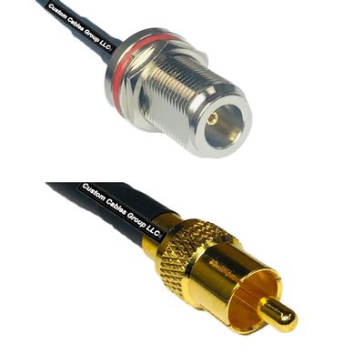 25 feet RFC240 KSR240 N Female Bulkhead to RCA Male RF Pigtail Coaxial Cable
