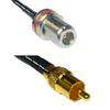 25 feet RFC240 KSR240 N Female Bulkhead to RCA Male RF Pigtail Coaxial Cable view 1