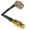 10 feet RFC240 KSR240 N Male Angle to RCA Female RF Pigtail Coaxial Cable view 1