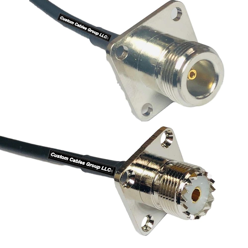 10 feet RFC240 KSR240 N Flange Female to UHF Female Flange RF Pigtail Coaxial Cable