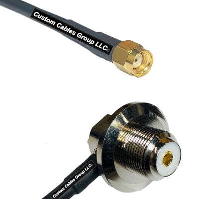 10 feet RFC240 KSR240 RP-SMA Male to UHF Female Angle Bulkhead RF Pigtail Coaxial Cable