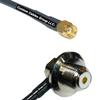 10 feet RFC240 KSR240 RP-SMA Male to UHF Female Angle Bulkhead RF Pigtail Coaxial Cable view 1
