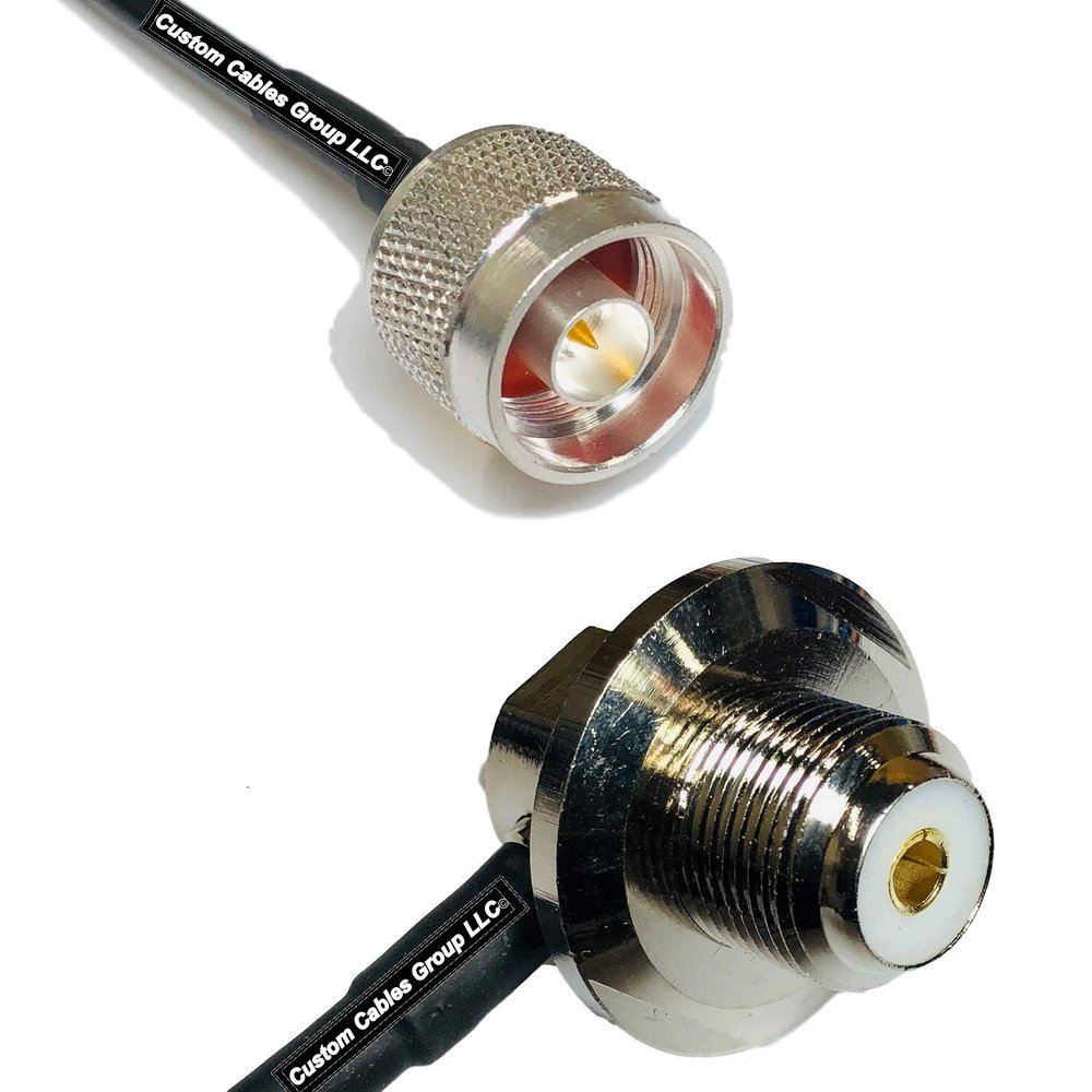10 feet RFC240 KSR240 N Male to UHF Female Angle Bulkhead RF Pigtail Coaxial Cable