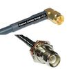 50 feet RFC240 KSR240 SMA Male Angle to RP-TNC Female Bulkhead RF Pigtail Coaxial Cable view 1