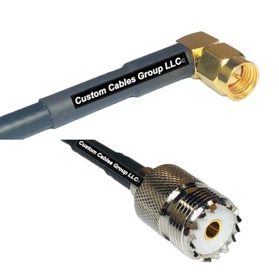 25 feet RFC240 KSR240 SMA Male Angle to SO239 UHF Female RF Pigtail Coaxial Cable