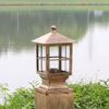 WFZRXFC American Retro Cross Pattern Outdoor Post Lamp IP54 Waterproof and Moisture-Proof Pillar Headlight Outdoor Post Lights Deck Path Pathway Garden Light Column Lamp view 3