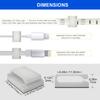 Self-Adhesive Mounting Bracket Clip,ProPOW Strip Light Cable Holder Clips,Wire Organizer Cord Hook Holders Accessories(White,100pcs) view 2