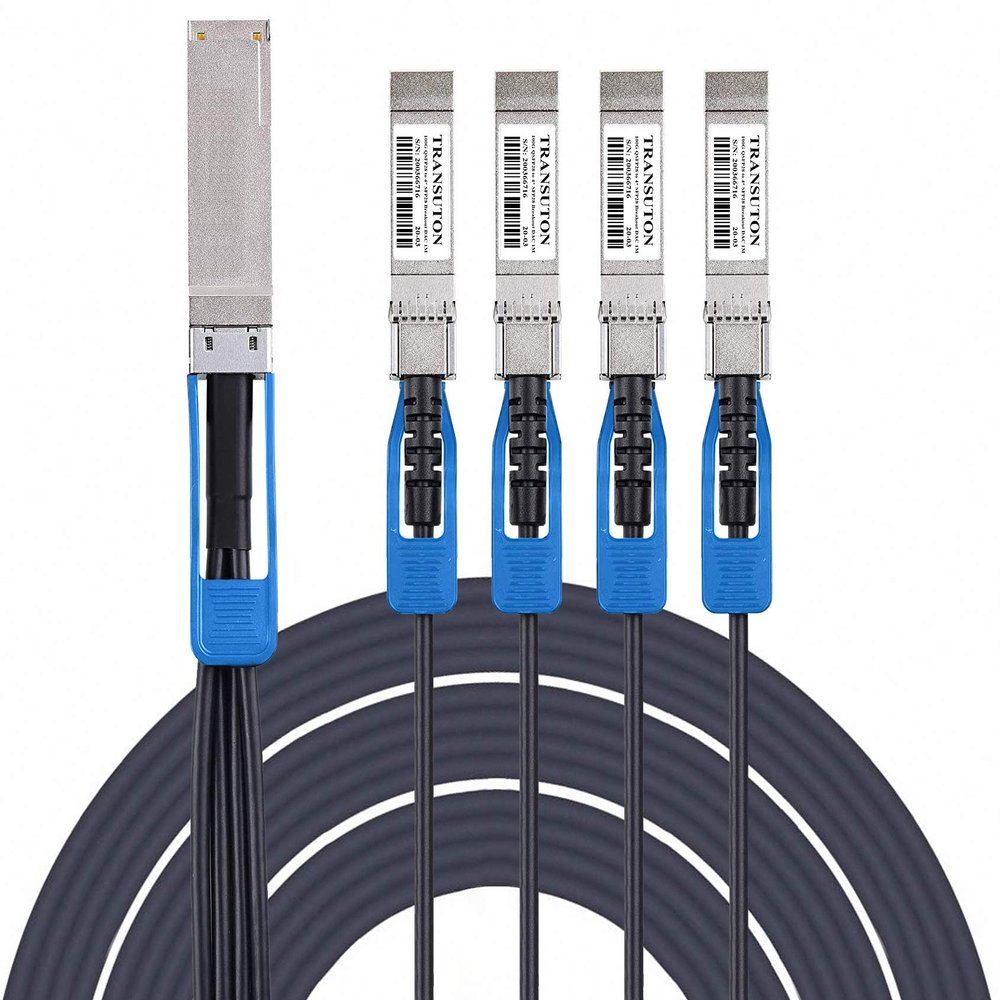 100G QSFP28 Breakout DAC Cable | QSFP28 to 25G SFP28 Passive Direct Attach Copper Twinax Cables for Cisco QSFP-4SFP10G-CU5M, 5-Meter(16.4ft)