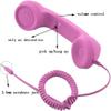 YTYKINOY Retro 3.5mm Telephone Handset Cell Phone Receiver Mic Microphone Speaker for iPhone iPad Mobile Phones Cellphone Smartphone (Pink) view 4