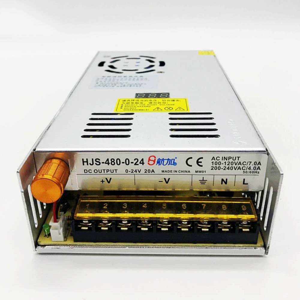 Switching Power Supply Voltage Adjustable DC 5V 12V 24V 36V 48V 60V 80V 120V 160V 220V 480W Power Supply Transformer 110/220VAC (0-24V 20A)