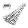 100 Pcs 20 Inch Metal Zip Ties Heavy Duty, Stainless Steel Cable Ties Metal Tie Wraps, 304 Stainless Steel Zip Ties with 200 Lbs Tensile Strength view 2