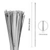 100 Pcs 20 Inch Metal Zip Ties Heavy Duty, Stainless Steel Cable Ties Metal Tie Wraps, 304 Stainless Steel Zip Ties with 200 Lbs Tensile Strength view 4