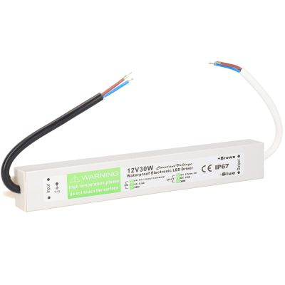 30W LED Power Supply Driver AC90-250V IP67 DC12V Switching Power Supply Transformer for Lighting 50/60Hz
