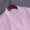 Andongnywell Women's Solid Color Satin Robe Dressing Gown Kimono Sleepwear Nightshirt with Pockets Drawstring (Red Wine,Medium) view 3