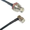 10 feet RFC240 KSR240 BNC Female Big Bulkhead to TNC Male Angle RF Pigtail Coaxial Cable view 1