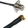 10 feet RFC240 KSR240 UHF Female Flange to MCX Male Angle RF Pigtail Coaxial Cable view 1