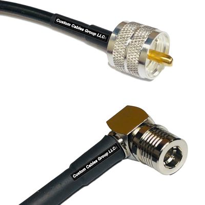 10 feet RFC240 KSR240 PL259 UHF Male to QMA Male Angle RF Pigtail Coaxial Cable