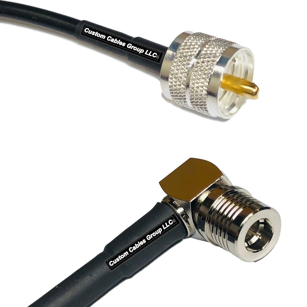 10 feet RFC240 KSR240 PL259 UHF Male to QMA Male Angle RF Pigtail Coaxial Cable