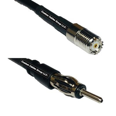 10 feet RFC240 KSR240 Mini UHF Female to AM/FM Male RF Pigtail Coaxial Cable